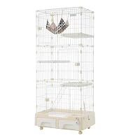 Amazon.co.jp: BTYJLEBE 猫 ケージ 3段 【イレ付き | ハンモック