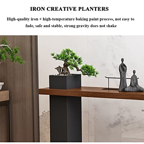 Nizame Entryway Table With Storage Shelves, Industrial Sofa Table, Rustic Brown Wooden Look And Black Metal Frame For Living Room Entryway And Bedroom (Color : Walnut Color, Size : 160 * 30 * 85Cm) #TOP3