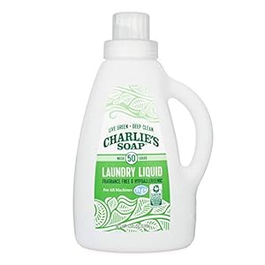 Charlie’s Soap – Fragrance Free Laundry Liquid – 50 Loads (One 50-Load Bottle, 50 Total Loads)