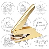 CasaFit Book Embosser Personalized - Custom Library Stamp with Metal Carving Molds | Book Lovers/Teachers/Students Unforgettable Gift