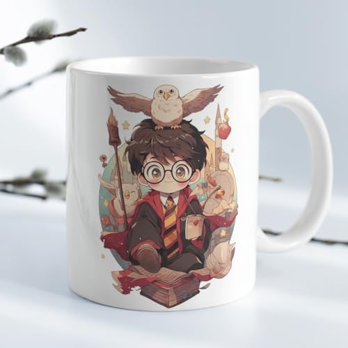 Image of Half Engineer Gifts - HE Herry Potter Theme Ceramic Coffee Mug 325ml with Fridge Magnet |Birthday Gift for Son Daughter Brother Sister Friend | Festive Gift for Rakhi, Diwali, Christmas