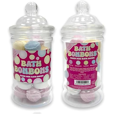 22 Mini Bath Bombs in Sweet Jar Cover