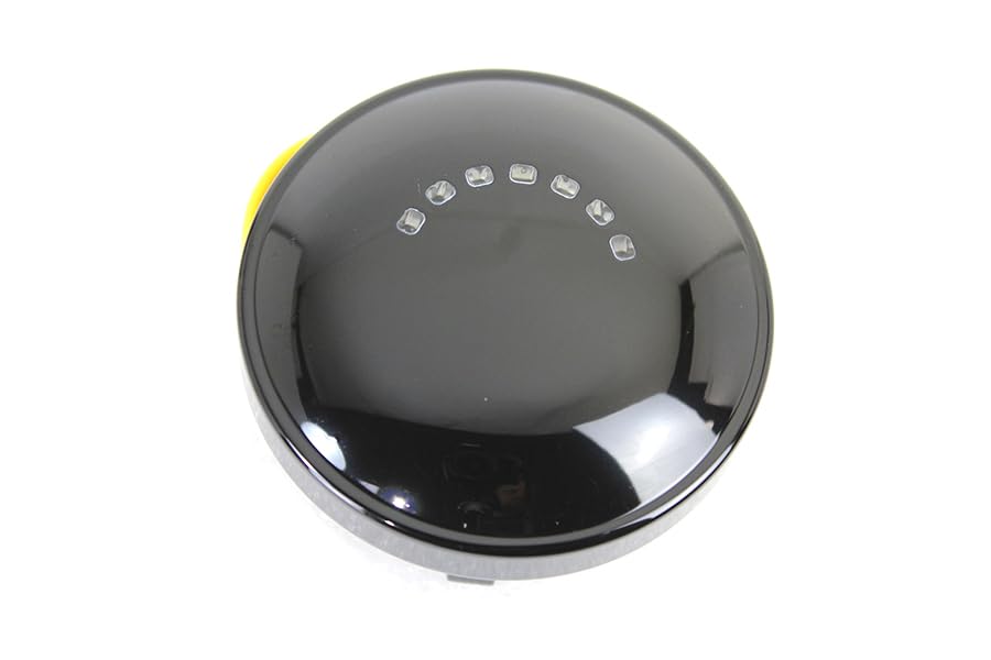 Benzindeckel mit schwarzer LED-Kraftstoffstandsanzeige, kompatibel mit Motorrädern (Harley-Davidson), FXDWG 2009-aufwärts, FLHR ab 2008, FXST 2008-aufwärts, FLST ab 2008 - OEM 75241-08 | Metall