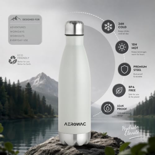 Image of 304 Stainless Steel Viva Insulated Flask 500ml | Hot & Cold 24 Hours | Double Wall, Lightweight, Leak Proof, BPA-Free Bottle | Ideal for Office, Gym, School, Travel (Grey, Pack of 1)