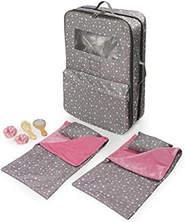 Pack Pretty Double Doll Carrier with 2 Sleeping Bags for 18-inch Dolls
