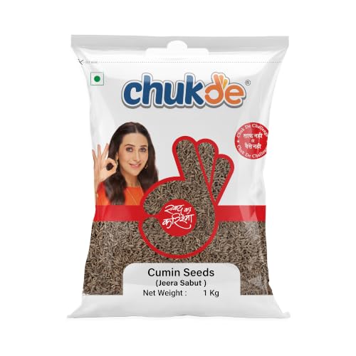 Image of Chukde Cumin Seeds (Jeera Sabut), 1Kg | Strong Aroma & Rich Taste | Ideal for Tadka, Seasoning, Jeera Rice & Curries | Bold & Heavier Cumin Seeds | No Artificial Color Added | Laboratory Tested