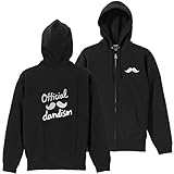 ジップアップパーカー 【Lサイズ】 髭男 黒×銀 039S