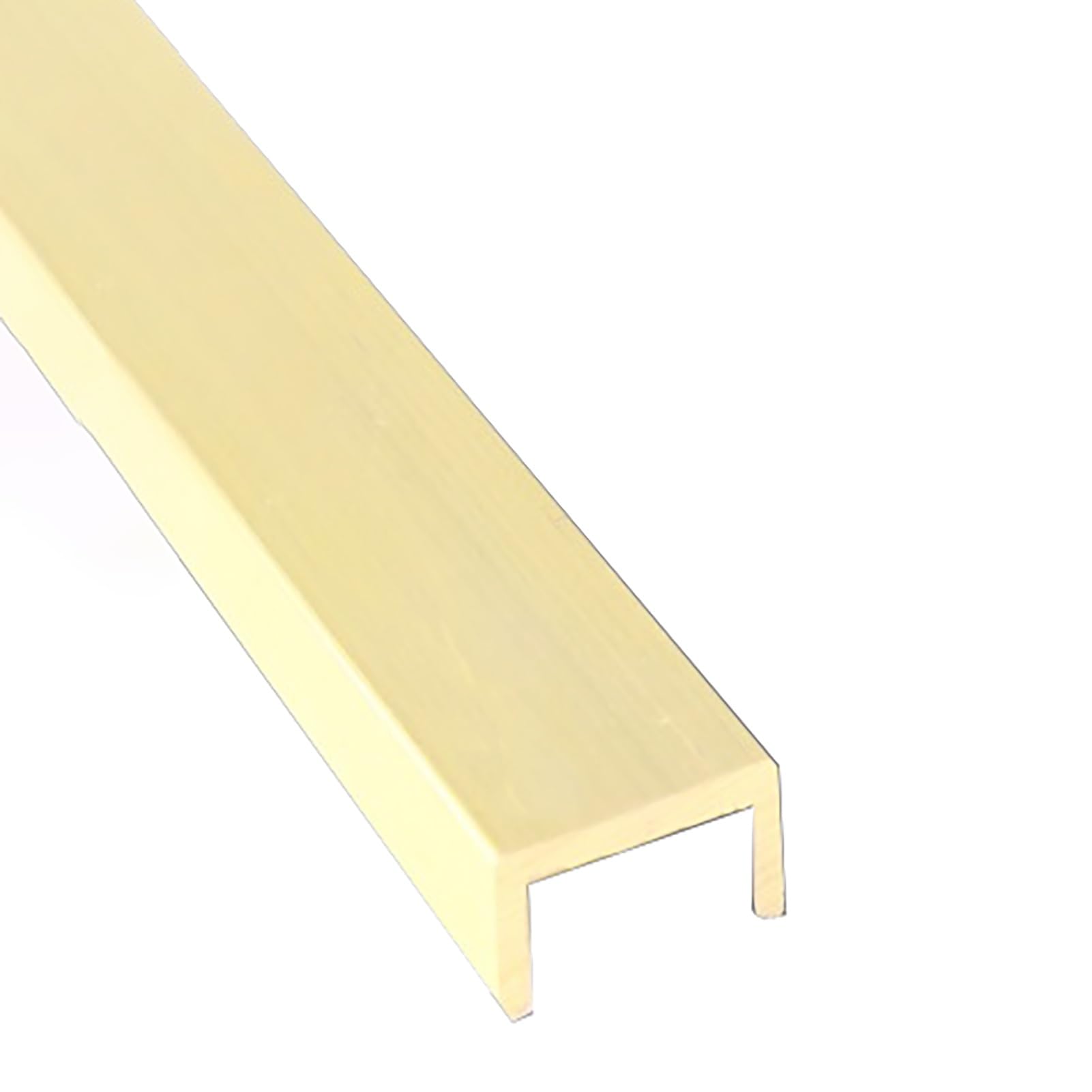 Bodenübergangsleiste, zuschneidbare, glatte Bodenübergangskantenleiste, Messing-Bodenfugenverbindungsleiste for Holz/Fliesen, U-förmige dekorative Schwellenkantenleisten for Zuhause(6.5x5mm)