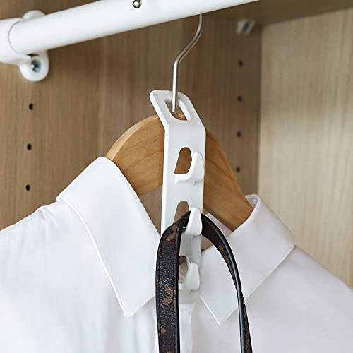 8 Pieces White Closet-Organizers-And-Storage For Heavy Clothes, Wardrobe Magic Space Saving Hangers, Sturdy College Dorm Room Essentials For College Students Girls Women Kids. #TOP2