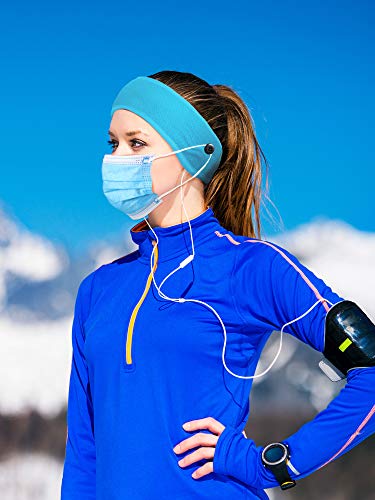 Syhood 6 Pieces Winter Fleece Ear Warmer Headband Ear Muffs Head Wraps with Winter Fleece Neck Warmers Gaiter for Outdoor Sport Activities - Thumbnail 4