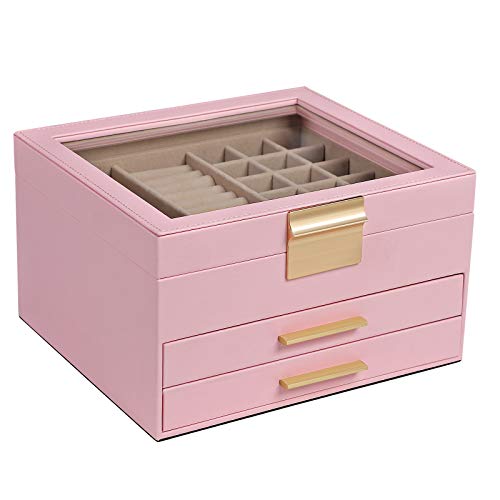 3 Layer Jewellery Box with Glass Lid