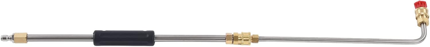 Pressure Washer Extension Wand | 4000 PSI Hard Area Maintenance Tool with 5 Nozzles/Quick Connect | Stainless Steel Lance for Cars/Decks/Driveways