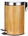 Zeller kosz na pedał 3 l bambusowy design, drewno, beżowy, 17 x 17 x 26 cm