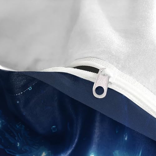 Housse de couette papillon bleu fermeture éclair anti-allergie parure douce - 8