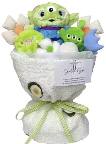 花束 ぬいぐるみ花束 花束ギフト 可愛いぬいぐるみ 枯れない花 スティッチドール カービー 造花 可愛いドールブーケ 創作漫画 高さ30cm もふもふ 創意プレゼント 誕生日プレゼント 記念日 母の日 結婚式 入学式 卒業祝い 教師の日 発表会 (D) [