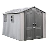 LANGLEBIG: Die robusten Lifetime-Gartenhäuser sind für den ganzjährigen Outdoor-Betrieb konstruiert und absolut wetterfest und UV-beständig. Seine enorme Stabilität erhält das Gerätehaus durch die Konstruktion aus doppelwandigem, metallverstärktem HDPE-Kunststoff (Hart-Polyethylen).