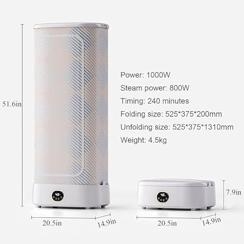 Automatic Ironing Machine Portable Wireless Vertical Steam Iron 1000W Automatic Clothes Drying Rack with Remote, Quick-Drying Hanging Garment Steamer for Easy Fabric Care