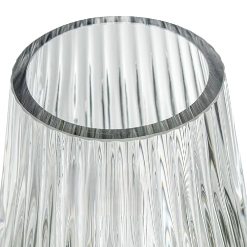 Vase de table en verre transparent 14x23 cm DRW pour fleurs - 3