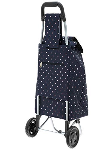 TRIOKY Einkaufstrolley Wave, 40 Liter, schwarz/weiß – Bild 3