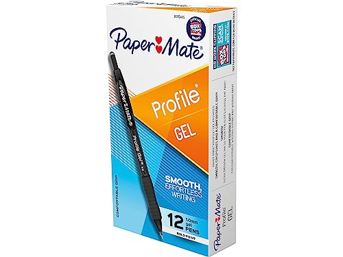 Paper Mate Gel Pen Profile Retractable Pen 1.0mm Negro 12 unidades miniatura 2