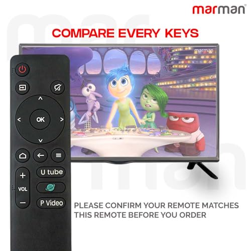 Image of marman Compatible with Akai Smart Tv Remote Control Original Suitable for LED Ultra HD Full HD TV Non Voice Command & No Bluetooth Connection - Match the Keys One By One with Existing Model