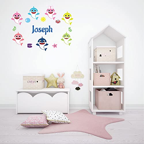 Vinilo Decorativo Infantil Personalizado Name Nursery Tiburón miniatura 4