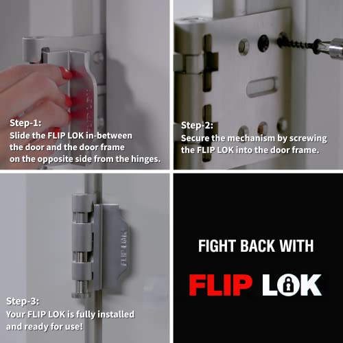 Fliplok High Security Door Lock Is 10X Stronger Than A Deadbolt. Instantly Turns Any Room Into A Safe Room With Ft. Knox Level Security For Complete Piece Of Mind At Home Or Office (Bronze) #TOP4