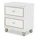 MAKLAINE Modern/Contemporary 2-Drawer Nightstand in Cloud White