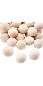 65 Stück Holzkugeln Set - 15mm 20mm 25mm 30mm Für DIY Basteln & Bemalen