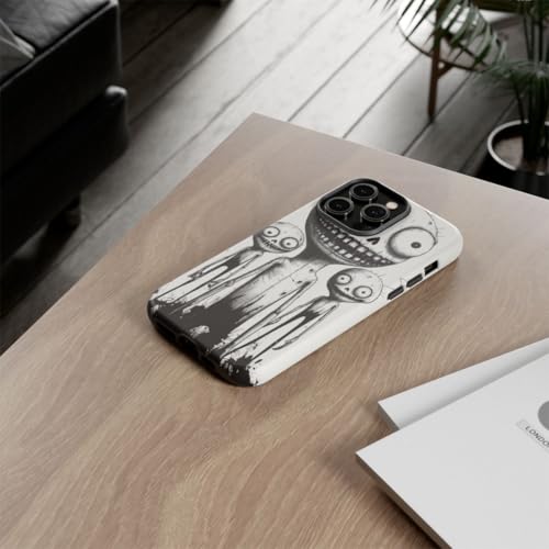 Coque iPhone 14 Pro Max Three Slimy Monsters pour protéger votre mobile noir avec élégance - 4