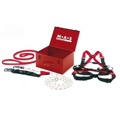 Preisvergleich Produktbild MAS GMBH ABSTURZSICHERUNGEN 40001 Sicherheitskoffer 4tlg. Anschlagband B2 m.Auffanggurt MAS90 MAS EN363