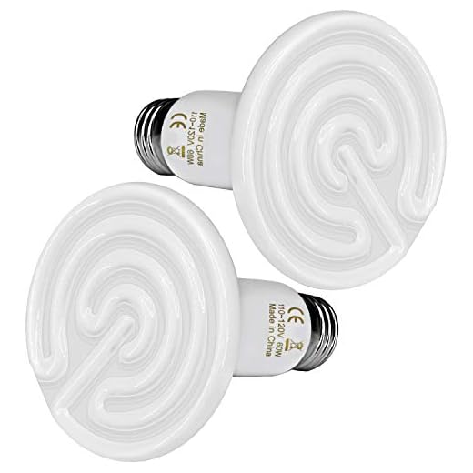 iLOVE Ceramic Heat Emitter 50W 2 Pack, Reptile Heat Lamp Bulbs for Lizard Turtle Snake Amphibian Pet, No Light Emitted Brooder Coop Heater