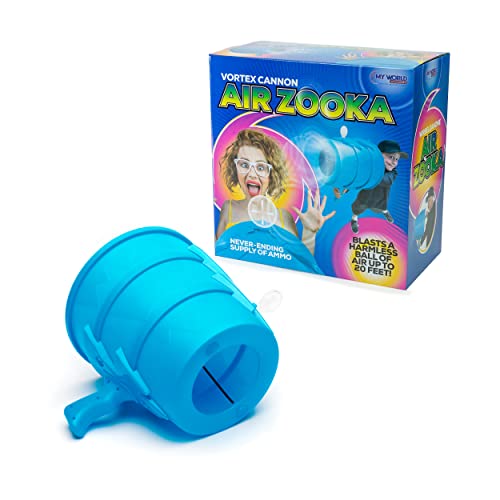Airzooka Air Blaster- Blows 'Em Away - Air Toy for Adults and Children Ages 6 and Older - Blue