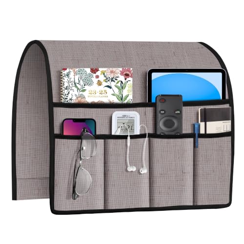 Joywell Remote Control Holder Armchair Caddy Armrest Organizer White Sand