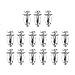 1~5PCS M5 M6 Jack Nut Petal Rivets Screw Nut Car License Iron Base Clamp Anchor Fixed Plate Bolt for Automobile Motor (Color : Silver 1pc, Size : M18)