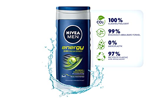 Nivea Men Energy - Bagnodoccia da uomo, 250 ml