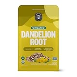 FGO Organic Dandelion Root Loose Tea, Cut and Sifted, Caffeine Free, 16oz Bulk Resealable Bag, Packaging May Vary (Pack of 1)