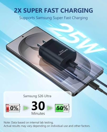 Type C Charger Fast Charging for Samsung,4Pack 25W USB C Charger and Cable - image 2