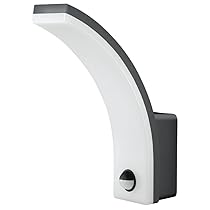 Lampada per facciate a LED “EL HOME” ML-21B7 con sensore di movimento 140° PIR, 20W, 2300lm, sensore crepuscolare, IP65 – per uso esterno, applique, lampada da giardino – nero