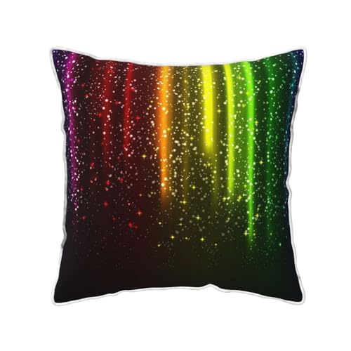 YFSGDLBN Rainbow Neon printed Velvet Throw Pillow Cover Pillowcase decorative cushion cover