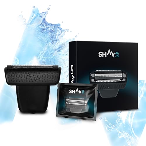 Shav 2™ – Lama a lamina per tagliacapelli per rasatura completa, Shaver, lama di ricambio per rasoio, CutFree™ rasoio intimo per uomo, tagliacapelli a umido/asciutto, bodygroomer per la cura maschile