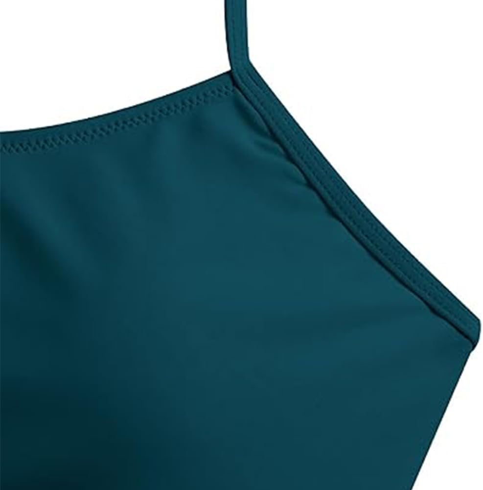 ZAFUL Women's High Waisted Bikini Set Crisscross Tankini Swimsuit Tummy Control Ruched Bathing Suit