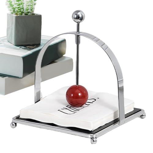 Bandeja de metal para servilletas, soporte para toallas de invitados, bandeja de almacenamiento de toallas de mano de papel, bandeja organizadora de almacenamiento de metal, dispensador de pañuelos