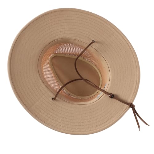 Image of Home Prefer Cotton Summer Fedora Hat Wide Brim Sun Hats for Men Women UPF 50+ Sun Protection Cap for Fishing Hiking