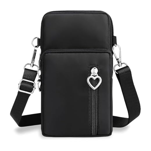 Aucuu -Bandolera Pequeña Mujer de Nailon,Bolso de Teléfono Móvil para Mujer,con puerto para auriculares para teléfonos móviles y Correa Ajustable,Guardar Móvil de Hasta 7"