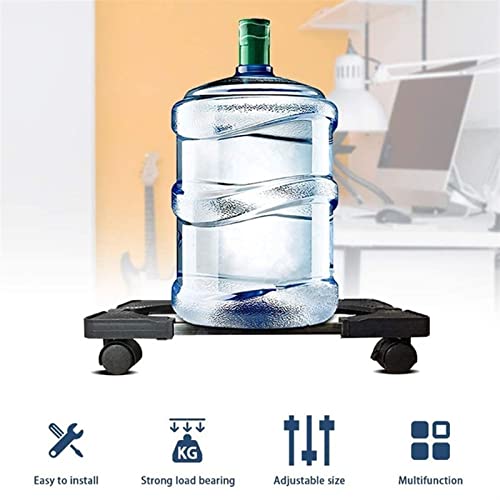 Soporte móvil para CPU, carrito ajustable para torres de PC con 4 ruedas universales, soporte rodante para computadoras de escritorio miniatura 3