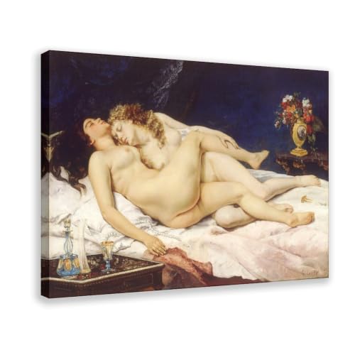 Affiches sur toile Le Sommeil Courbet avec cadre de suspension