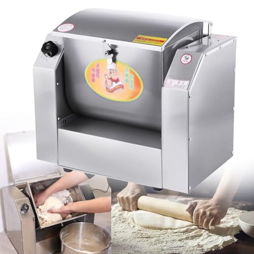 Batidora Amasadora Amasadora de Pan Mezclador de Alimentos Comercial Máquina Amasadora de Masa Giratoria Máquina Mezcladora de Masa Profesional, para Hacer Pasta Pizza,3KG