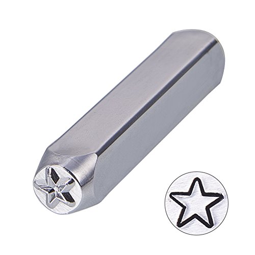 Benecreat 6Mm 1/4" Star Design Stamps, Metal Punch Stamp Stamping Tool - Electroplated Hard Carbon Steel Tools To Stamp/Punch Metal, Jewelry, Leather, Wood #TOP17