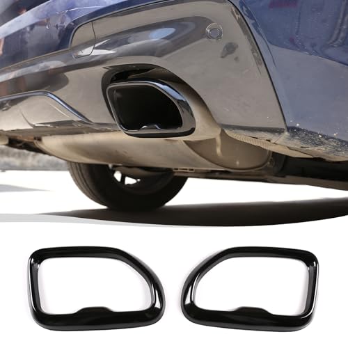 Embellecedor de escape negro estilo B para BMW X3 G01 de acero inoxidable premium